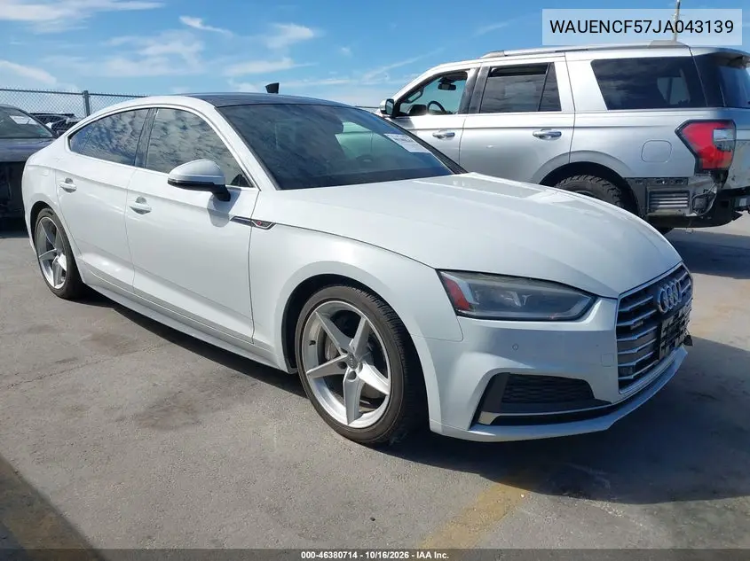 AUDI A5 2018, VIN WAUENCF57JA043139