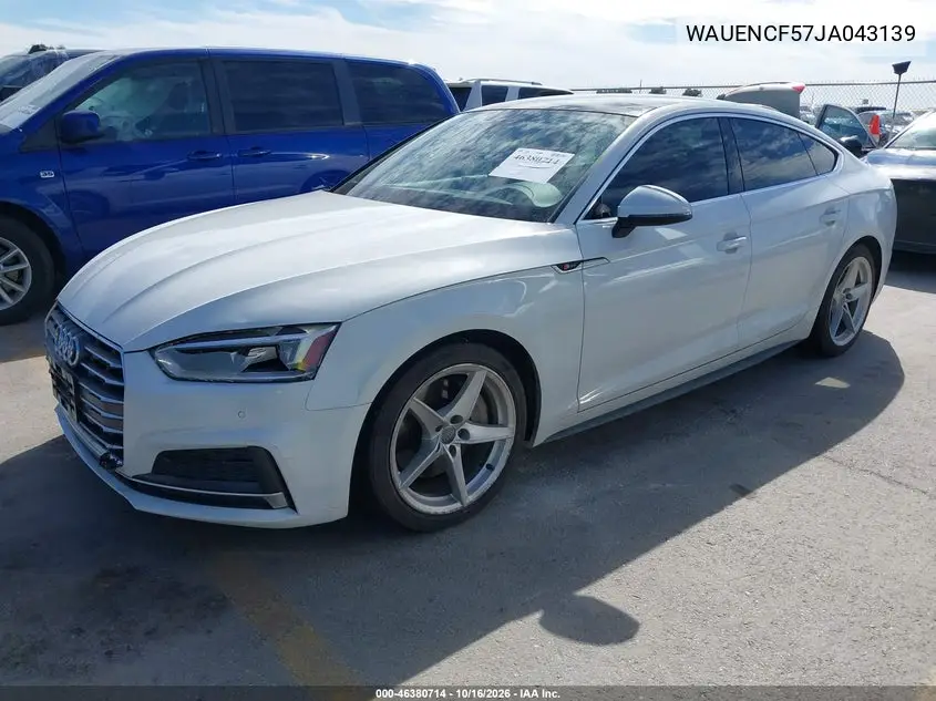 2018 AUDI A5 VIN WAUENCF57JA043139 — фото 2