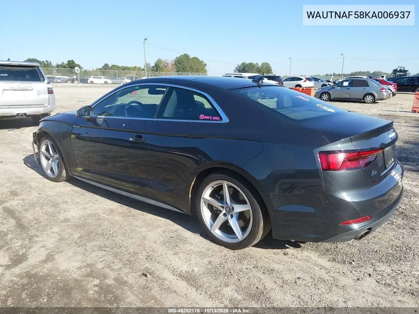 2019 AUDI A5 VIN WAUTNAF58KA006937 — фото 3