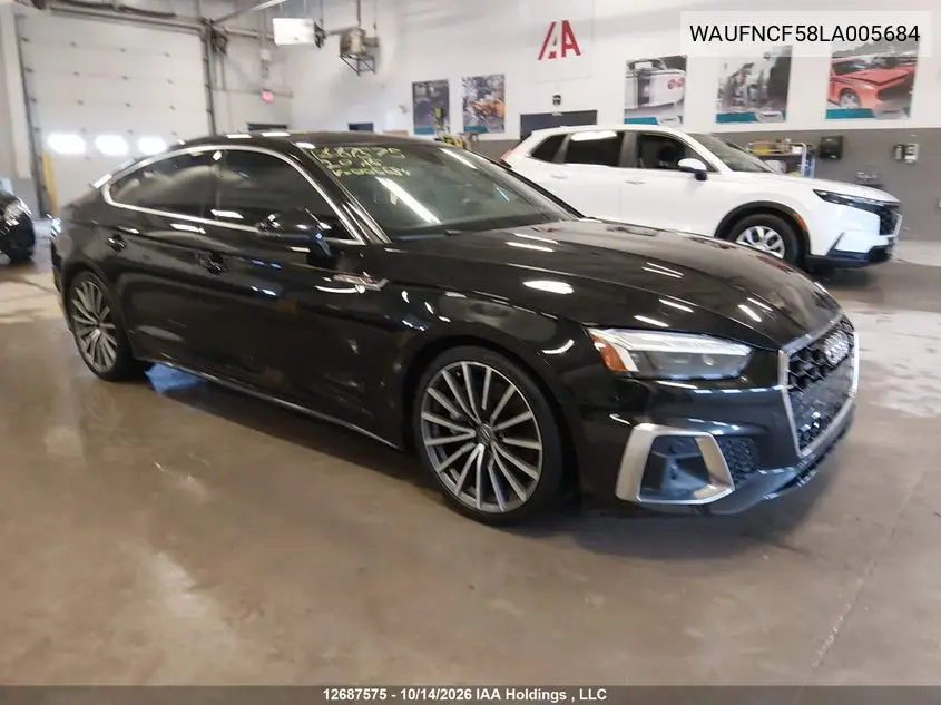 AUDI A5 2020, VIN WAUFNCF58LA005684