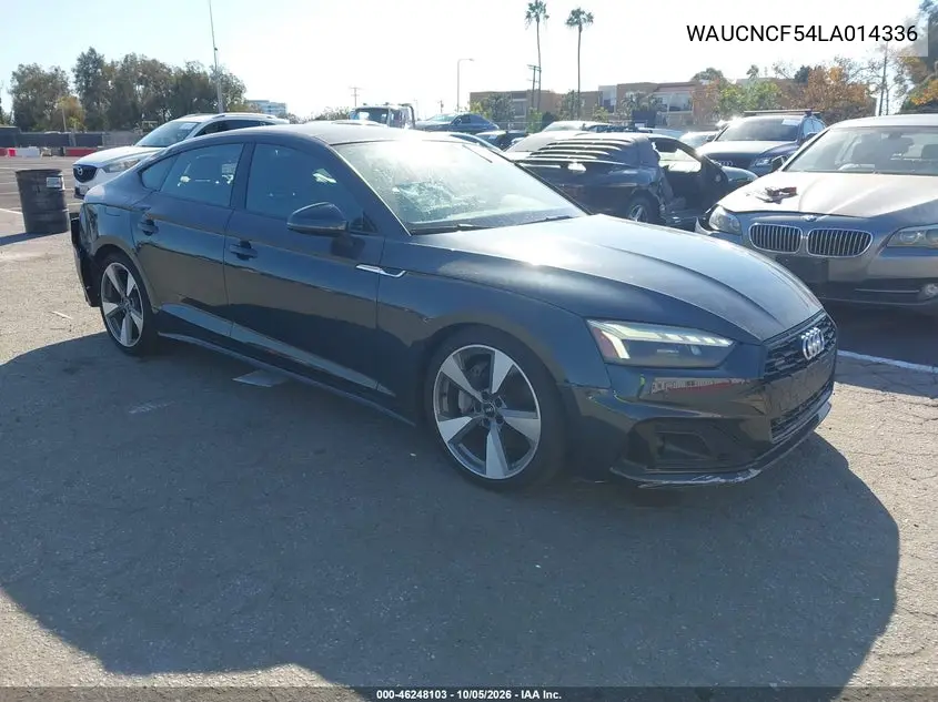AUDI A5 2020, VIN WAUCNCF54LA014336