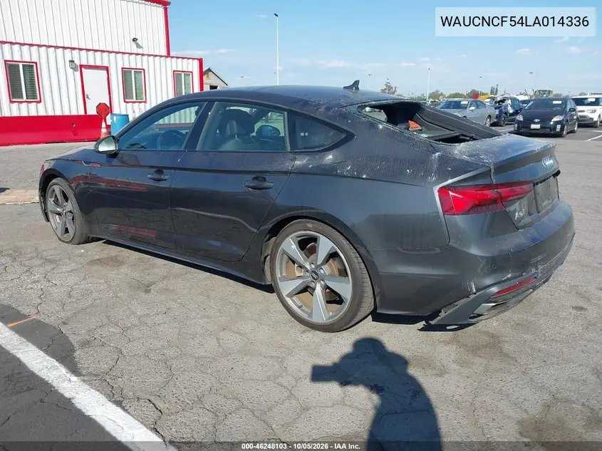 2020 AUDI A5 VIN WAUCNCF54LA014336 — фото 3