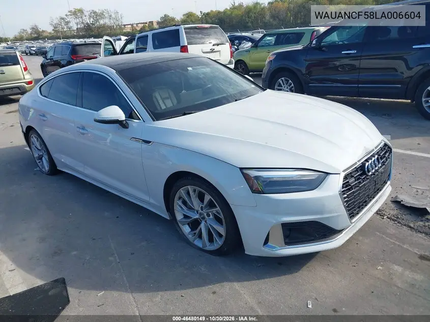 AUDI A5 2020, VIN WAUANCF58LA006604