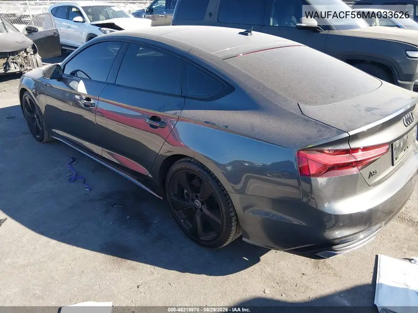 2021 AUDI A5 VIN WAUFACF56MA033626 — фото 3