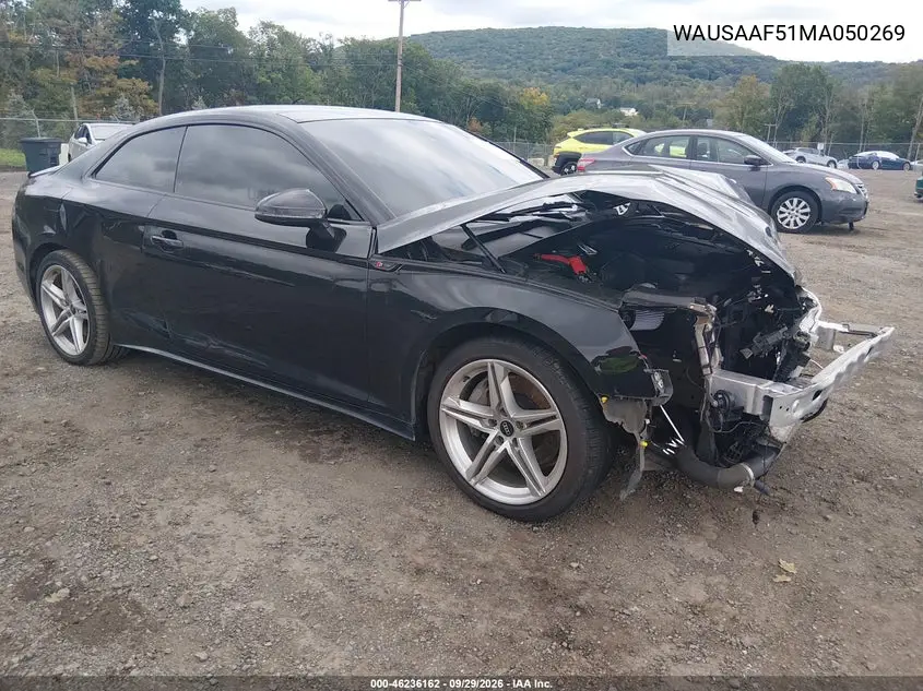AUDI A5 2021, VIN WAUSAAF51MA050269