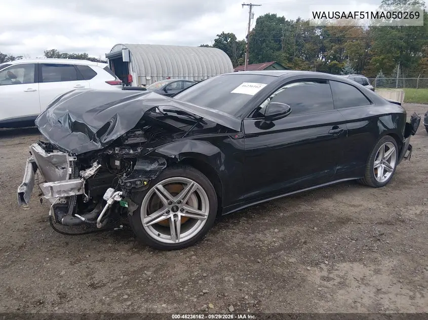 2021 AUDI A5 VIN WAUSAAF51MA050269 — фото 2