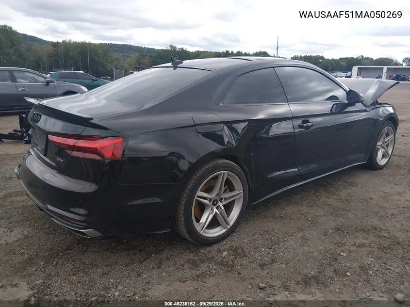 2021 AUDI A5 VIN WAUSAAF51MA050269 — фото 4