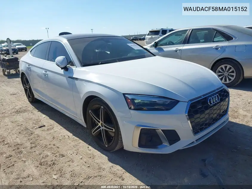 AUDI A5 2021, VIN WAUDACF58MA015152