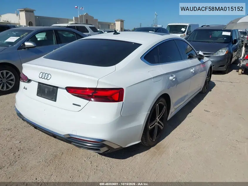 2021 AUDI A5 VIN WAUDACF58MA015152 — фото 4