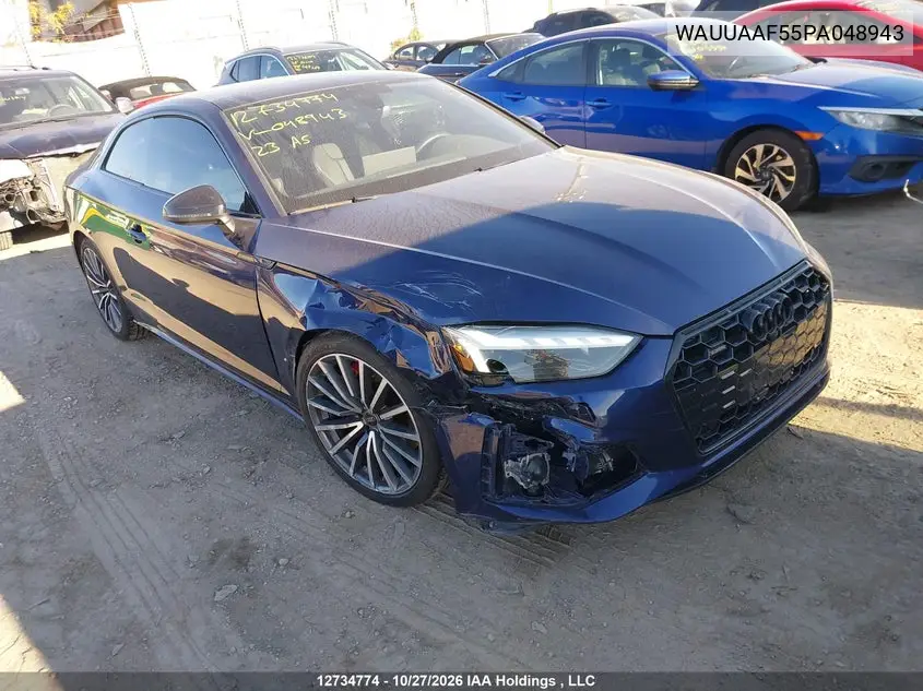 AUDI A5 2023, VIN WAUUAAF55PA048943