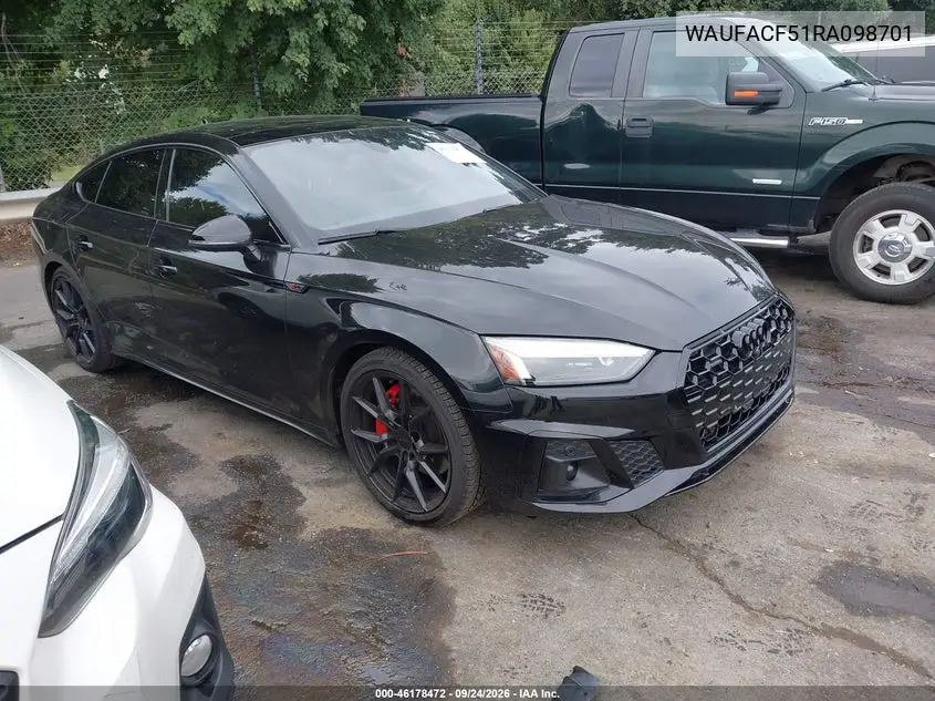 AUDI A5 2024, VIN WAUFACF51RA098701