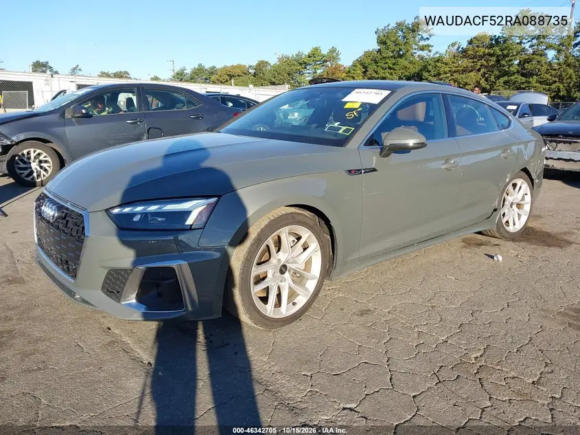 2024 AUDI A5 VIN WAUDACF52RA088735 — фото 2