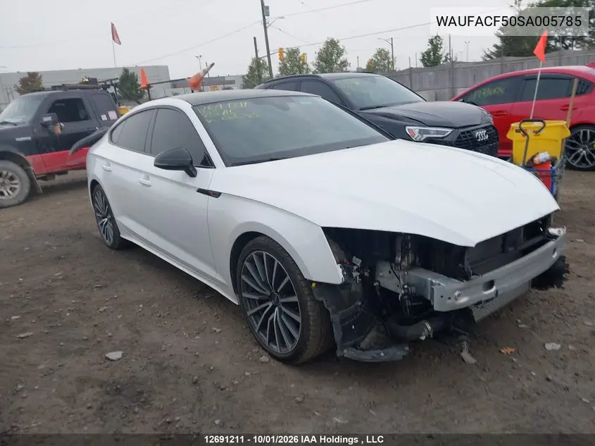 AUDI A5 2025, VIN WAUFACF50SA005785