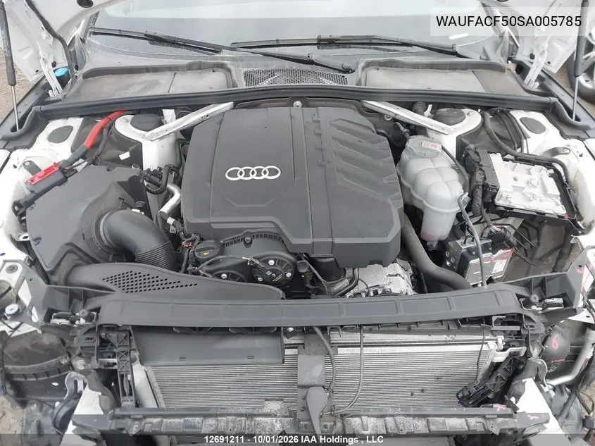 2025 AUDI A5 VIN WAUFACF50SA005785 — фото 10