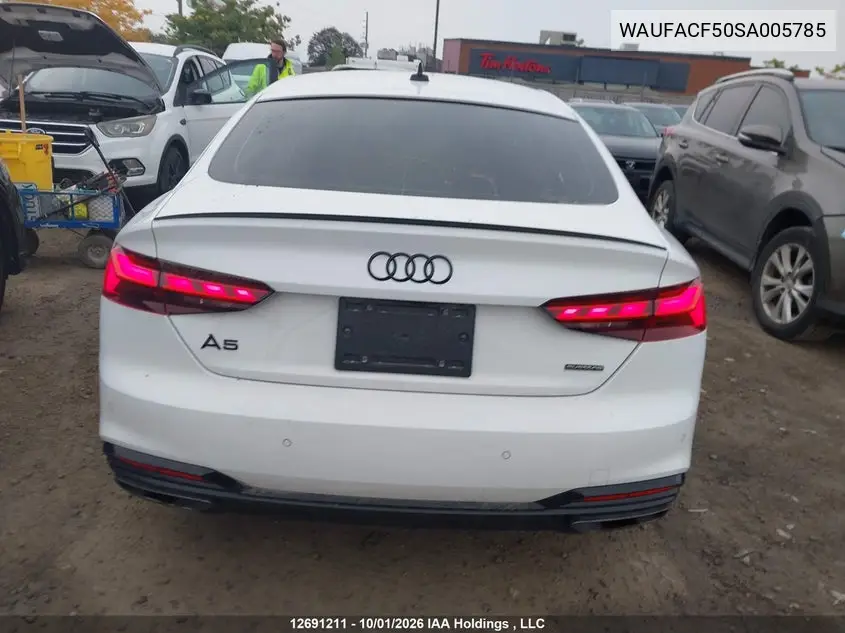 2025 AUDI A5 VIN WAUFACF50SA005785 — фото 16