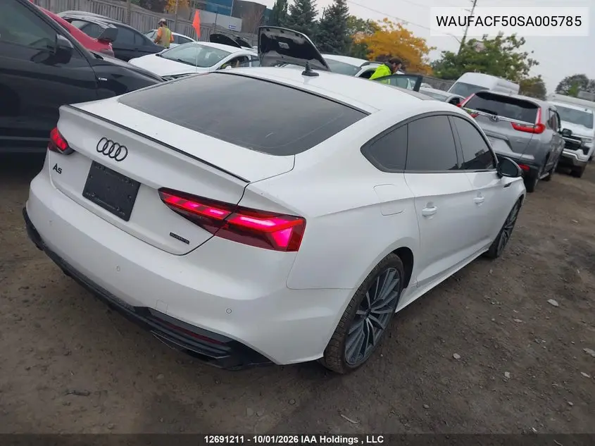 2025 AUDI A5 VIN WAUFACF50SA005785 — фото 4