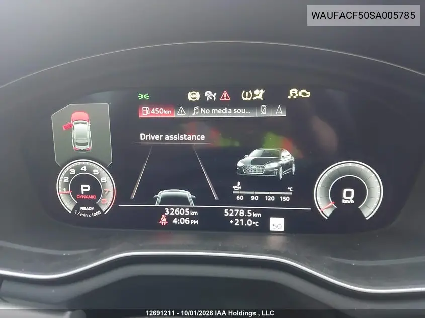 2025 AUDI A5 VIN WAUFACF50SA005785 — фото 7