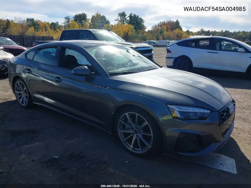 AUDI A5 2025, VIN WAUDACF54SA004985