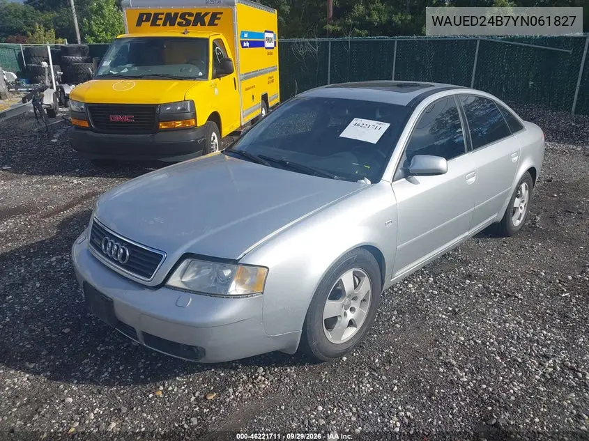 2000 AUDI A6 VIN WAUED24B7YN061827 — фото 2