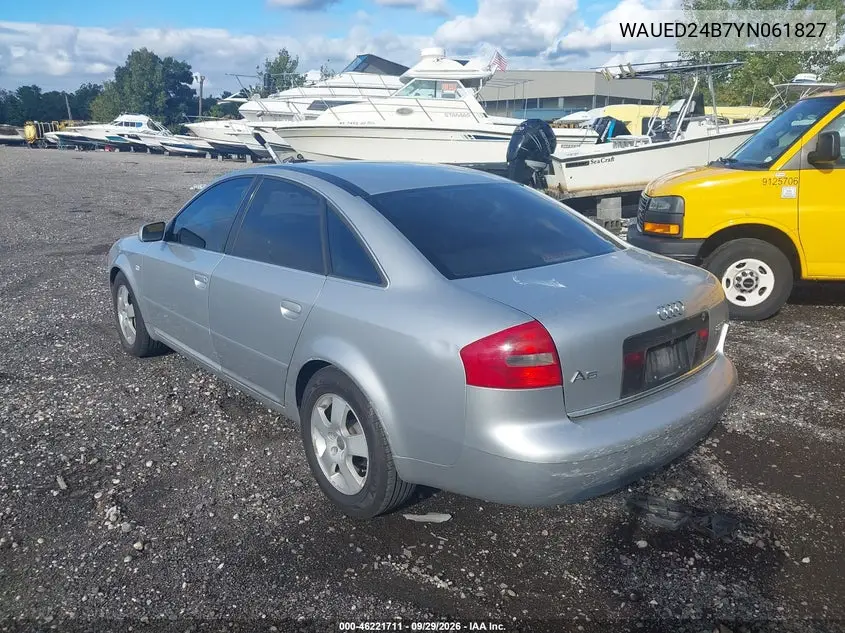 2000 AUDI A6 VIN WAUED24B7YN061827 — фото 3