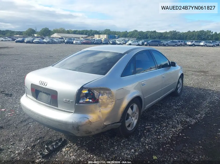 2000 AUDI A6 VIN WAUED24B7YN061827 — фото 4