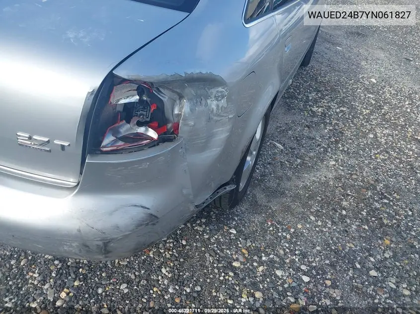 2000 AUDI A6 VIN WAUED24B7YN061827 — фото 6