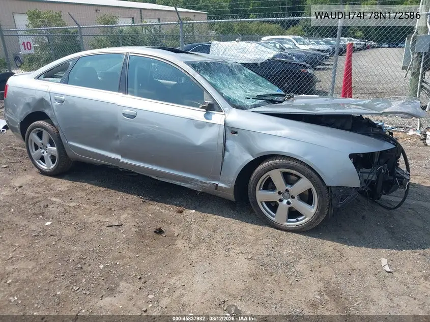 AUDI A6 2008, VIN WAUDH74F78N172586