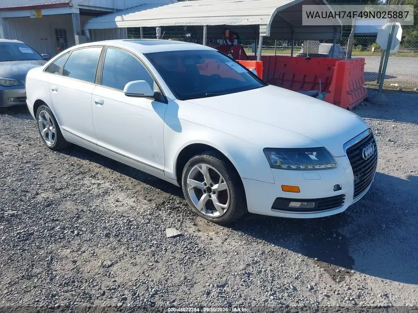 AUDI A6 2009, VIN WAUAH74F49N025887