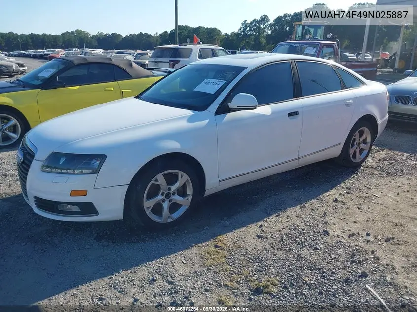 2009 AUDI A6 VIN WAUAH74F49N025887 — фото 2