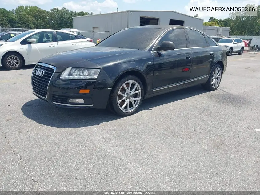 2010 AUDI A6 VIN WAUFGAFBXAN055366 — фото 2