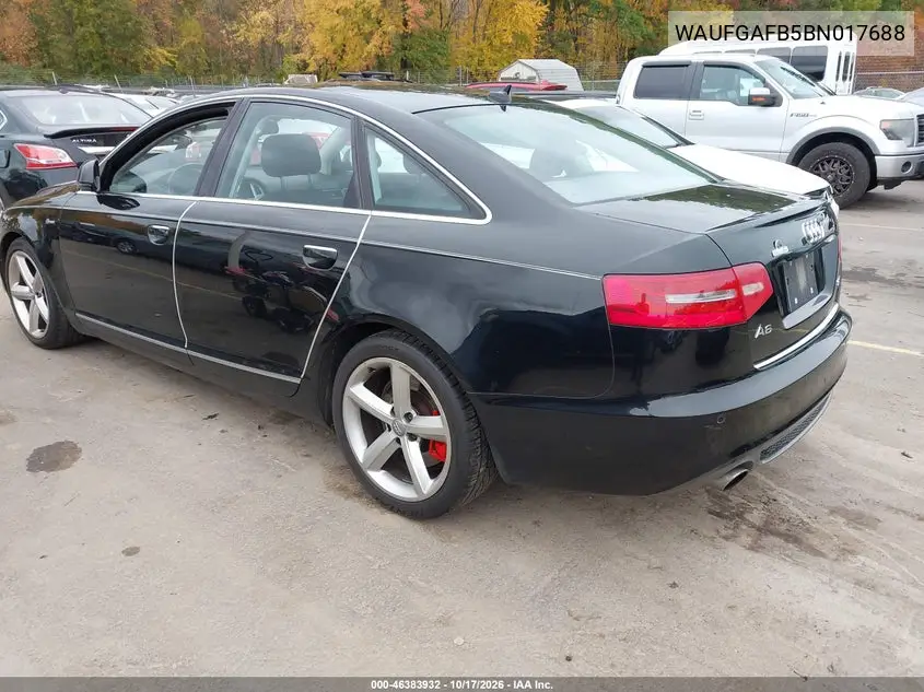 2011 AUDI A6 VIN WAUFGAFB5BN017688 — фото 3