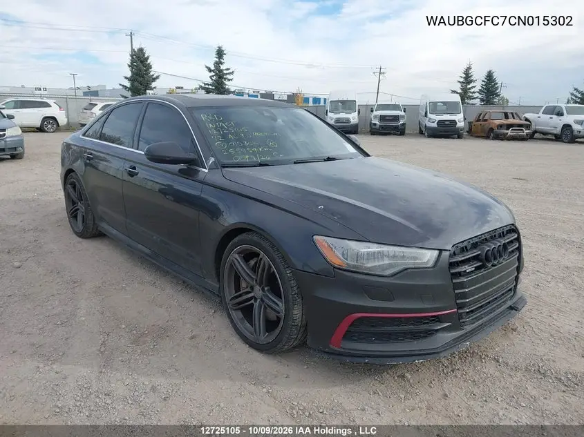 AUDI A6 2012, VIN WAUBGCFC7CN015302