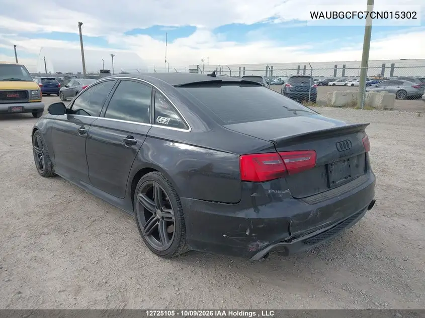 2012 AUDI A6 VIN WAUBGCFC7CN015302 — фото 3