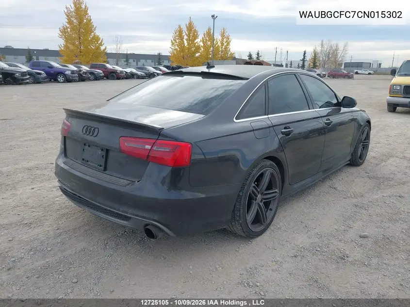 2012 AUDI A6 VIN WAUBGCFC7CN015302 — фото 4