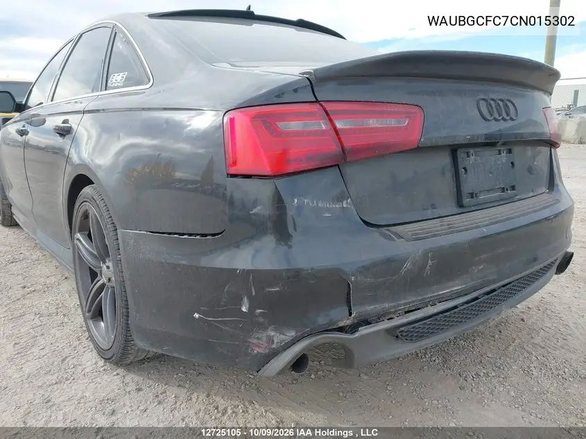 2012 AUDI A6 VIN WAUBGCFC7CN015302 — фото 6