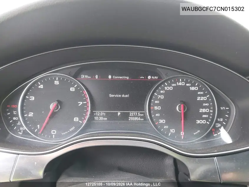 2012 AUDI A6 VIN WAUBGCFC7CN015302 — фото 7