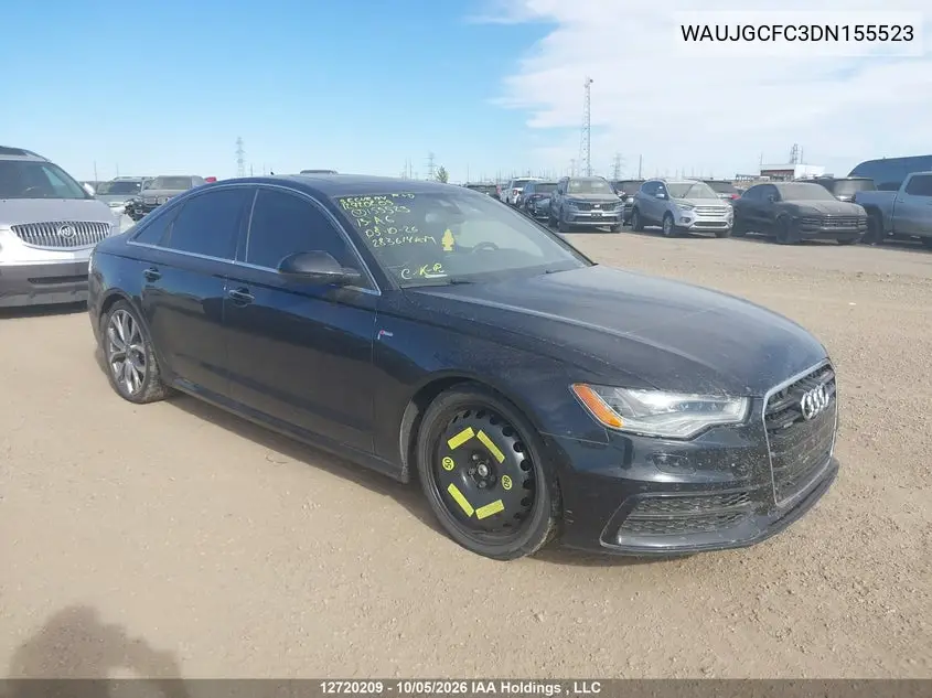 AUDI A6 2013, VIN WAUJGCFC3DN155523