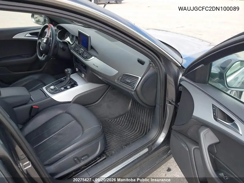 2013 AUDI A6 VIN WAUJGCFC2DN100089 — фото 5