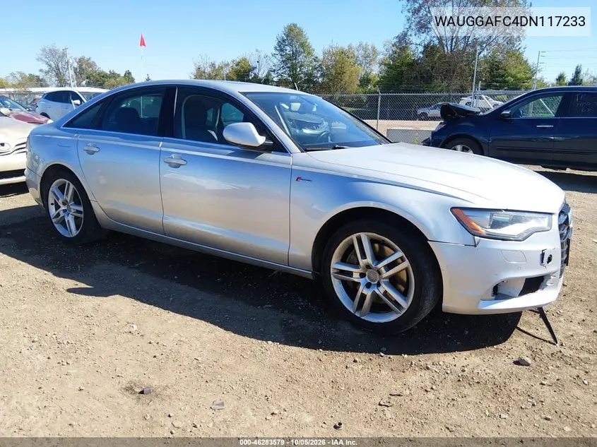 AUDI A6 2013, VIN WAUGGAFC4DN117233