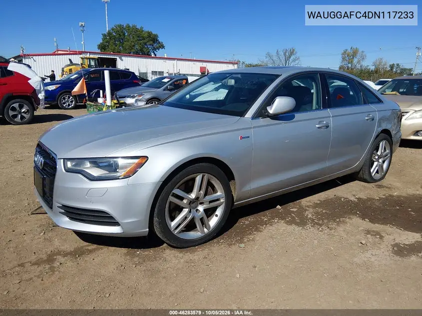 2013 AUDI A6 VIN WAUGGAFC4DN117233 — фото 2
