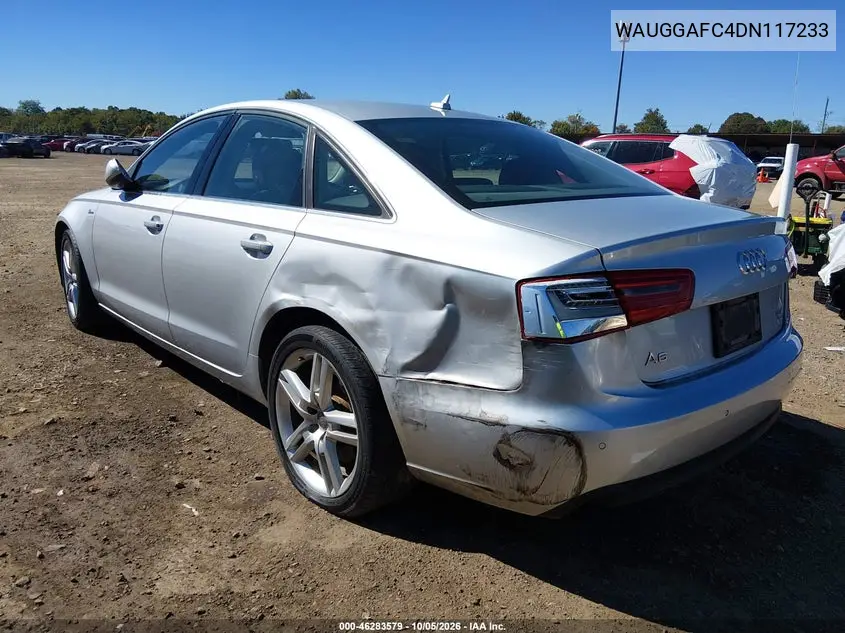 2013 AUDI A6 VIN WAUGGAFC4DN117233 — фото 3