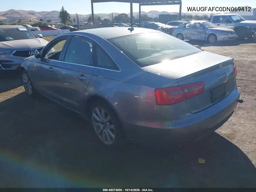 2013 AUDI A6 VIN WAUGFAFC0DN069412 — фото 3