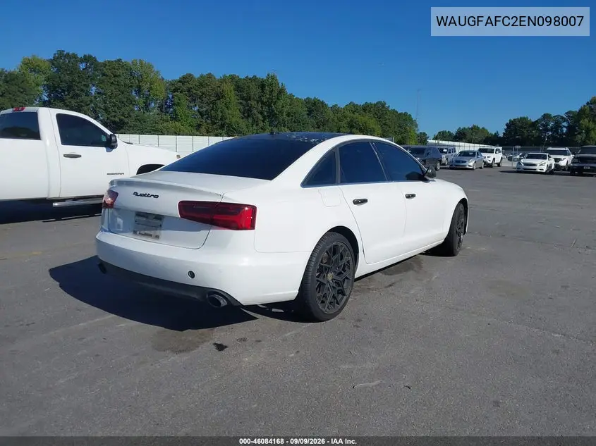 2014 AUDI A6 VIN WAUGFAFC2EN098007 — фото 4