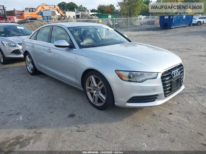 AUDI A6 2014, VIN WAUFGAFC5EN043608