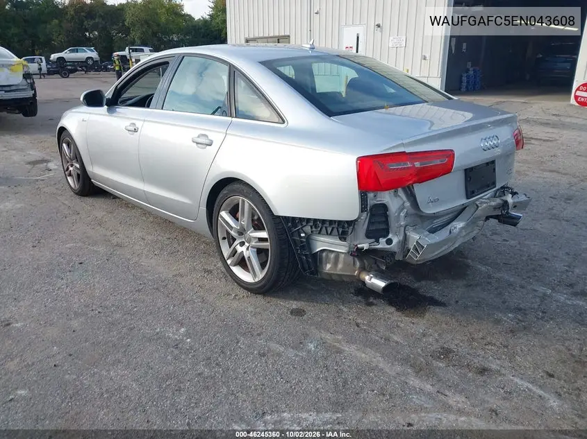 2014 AUDI A6 VIN WAUFGAFC5EN043608 — фото 3