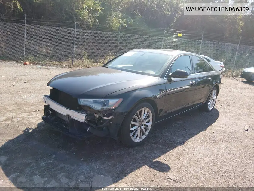 2014 AUDI A6 VIN WAUGFAFC1EN066309 — фото 2