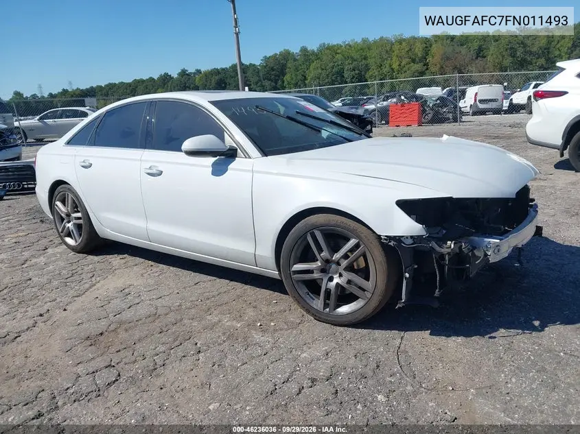 AUDI A6 2015, VIN WAUGFAFC7FN011493
