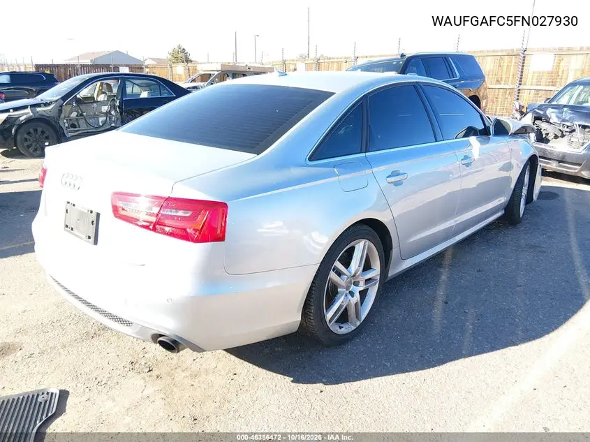 2015 AUDI A6 VIN WAUFGAFC5FN027930 — фото 4