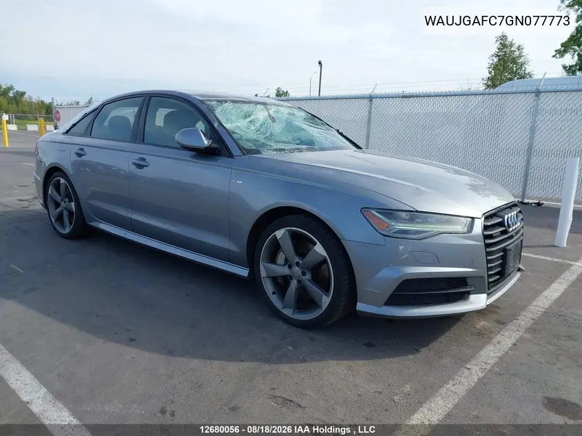 AUDI A6 2016, VIN WAUJGAFC7GN077773