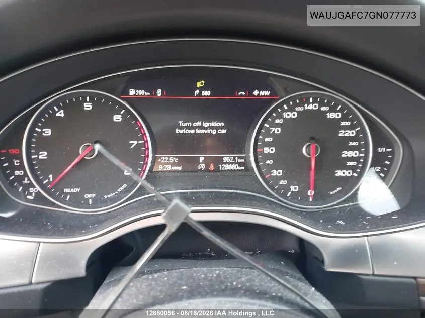 2016 AUDI A6 VIN WAUJGAFC7GN077773 — фото 7